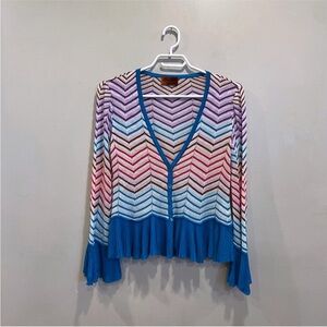 Missoni Blue and Purple Chevron Knit Top!